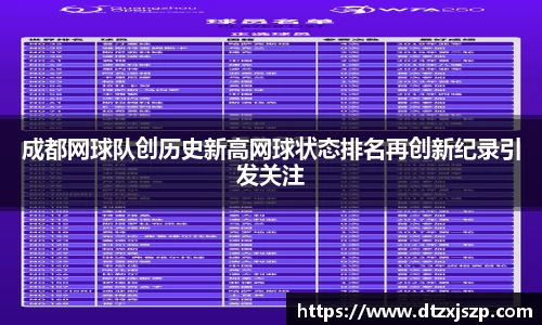 成都网球队创历史新高网球状态排名再创新纪录引发关注